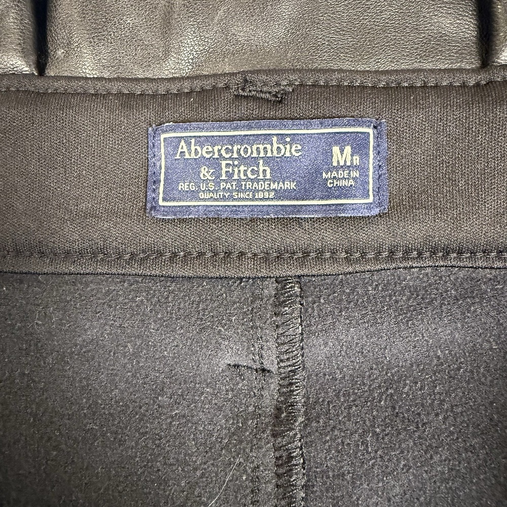 Abercrombie & Fitch A&F Black Faux‎ Leather Pants Size Medium - Picture 5 of 13